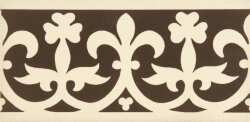 Бордюр Elgin Border Brown On White 7.5x15.1 Victorian Floor Tiles Original Style