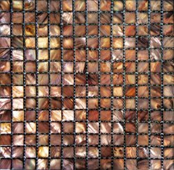 Мозаїка (30.4x30.4) MOPM-BRD-SQ Brown 2*2Square - Shell Mosaic