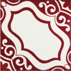 Плитка (20x20) Benincasa Rosso - Fiori Scuri