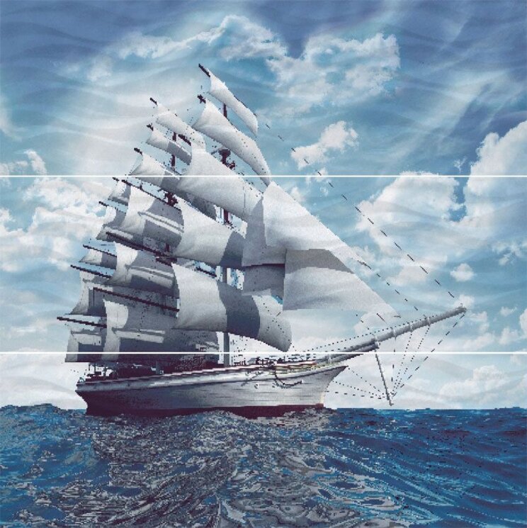 Декор (25х75) DECOR SEA-3 (набір 3 шт.) з колекції Sidney Mallol Декор (25х75) DECOR SEA-3 (набір 3 шт.) з колекції Sidney Mallol