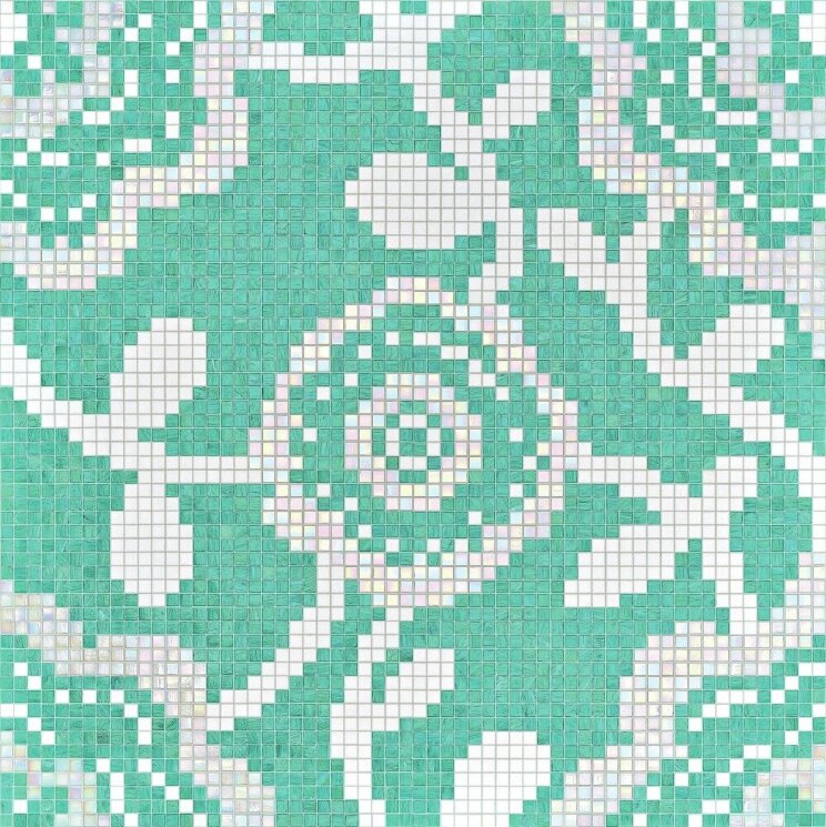 Мозаїка (129.4x129.4) Flower Carpet Green - Decori 20 з колекції Decori 20 Bisazza