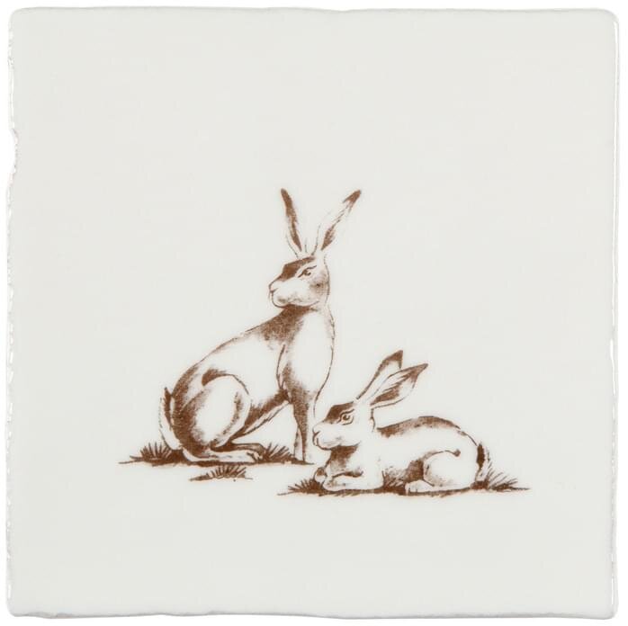 Декор Warren Of Hares Sepia On Papyrus 13x13 Residence Winchester з колекції Residence Winchester Декор Warren Of Hares Sepia On Papyrus 13x13 Residence Winchester з колекції Residence Winchester