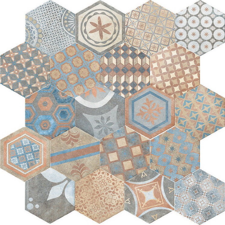 Плитка (24x27.7) 1049601 Esag. French Q. Royal - New Orleans з колекції New Orleans Serenissima Плитка (24x27.7) 1049601 Esag. French Q. Royal - New Orleans з колекції New Orleans Serenissima