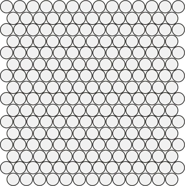 Мозаїка 33,3x33,3 Stone 567 Matte Redondo-Stone з колекції Stone Hisbalit Мозаїка 33,3x33,3 Stone 567 Matte Redondo-Stone з колекції Stone Hisbalit