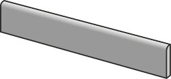 Плінтус 7.5x60.4 Geothech Nero Battiscopa Abitare Geothech
