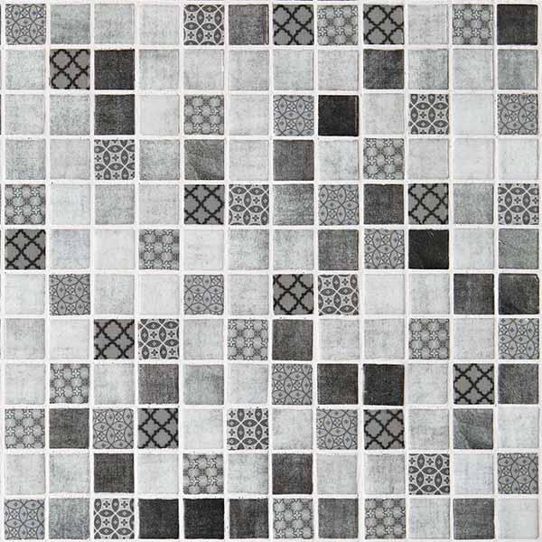 Мозаїка Decor Riviere Gris 31.6x31.6 Graphic Mosavit з колекції Graphic Mosavit