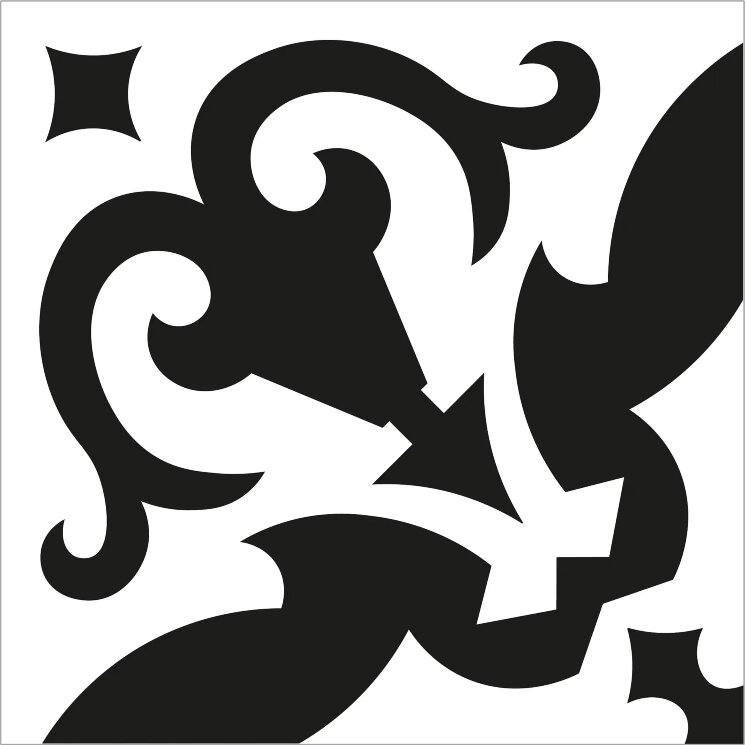 Плитка 20x20 b&w flo pattern 12 Valmori Hydralicart з колекції Hydralicart Valmori Плитка 20x20 b&w flo pattern 12 Valmori Hydralicart з колекції Hydralicart Valmori