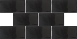 Плитка 7.5x15 0000000006 ALBORAN NEGRO BRILLO Pissano Albor?n