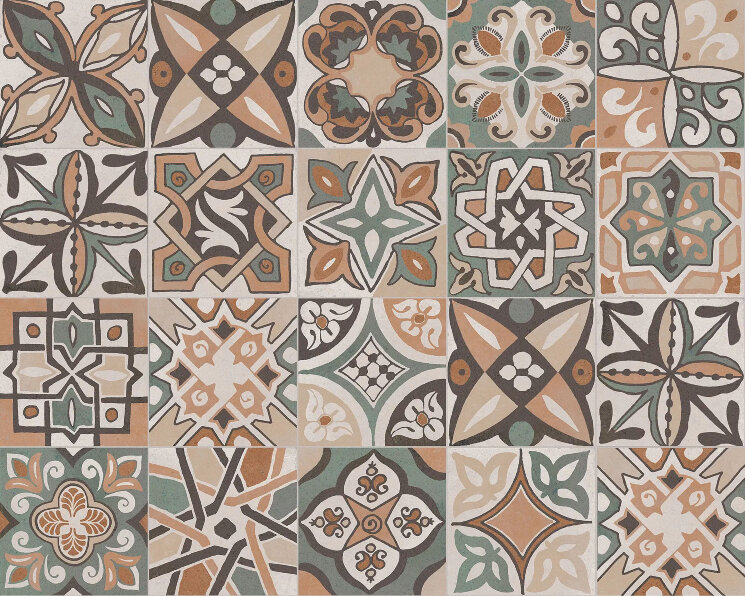 Плитка Terra Classica Mix Verde - 20x20 1086854 Italica з колекції Italica Cir