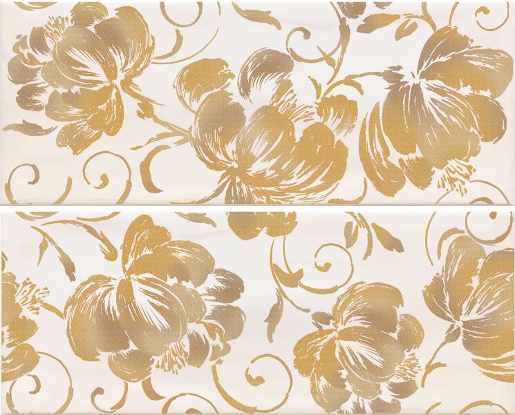 Декор 20x50 Inserto Flores Ivory A+B - Caribe - PCAD17 з колекції Caribe Paul Ceramiche