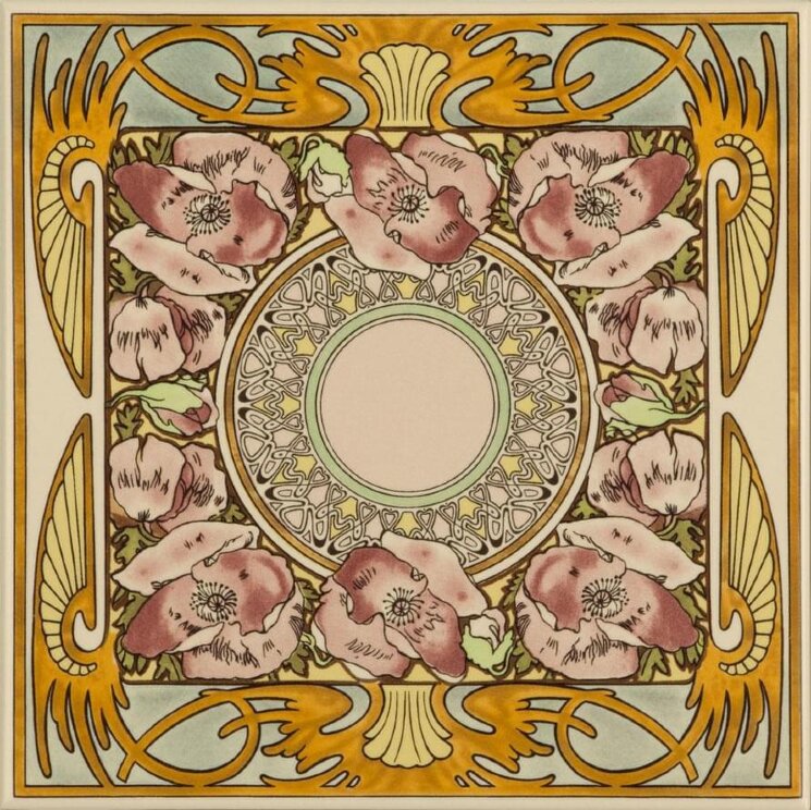 Декор Nocturnal Slumber Single Floral Tile 15.2x15.2 Artworks Colonial White Original Style з колекції Artworks Colonial White Original Style