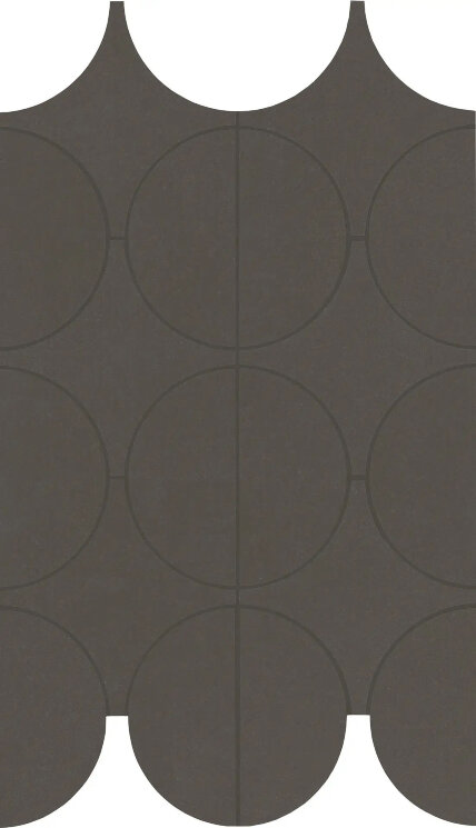 Мозаїка Cementum Carbon Mosaico Cerchi - 23.8x41.4 M9Y4 Cementum з колекції Cementum Marazzi