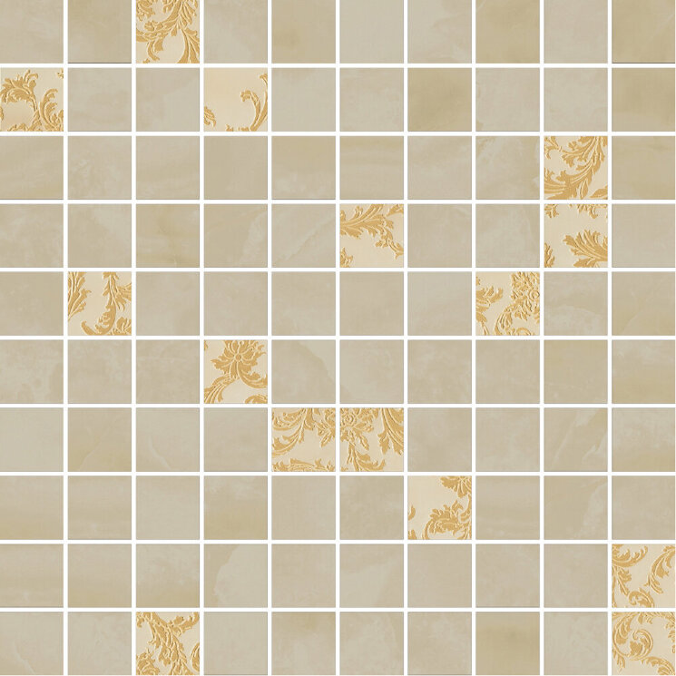 Мозаїка (29.1x29.1) 2408240 Mos. T100Dec. Beige - Marble з колекції Marble Versace