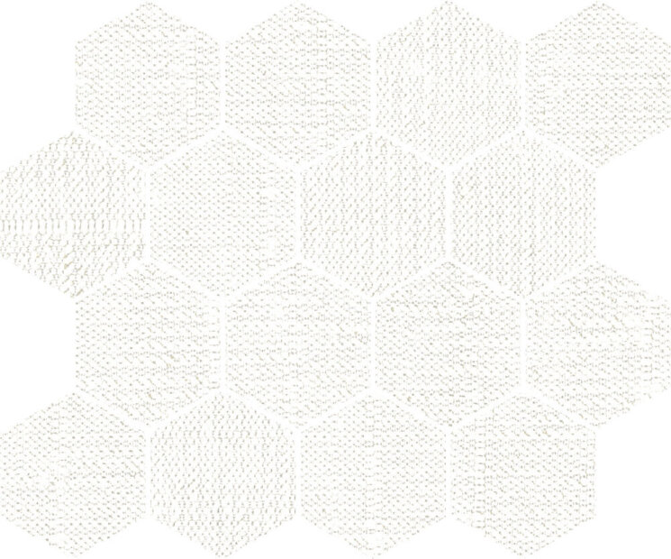 Мозаїка 28,7*34,4 Fabric Mos.esagona Pure White 0099895 Minimal Design Cerdisa з колекції Minimal Design Cerdisa