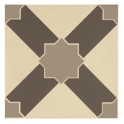 Декор Alhambra Light Grey And Dark Grey On White 15.1x15.1 Odyssey Original Style