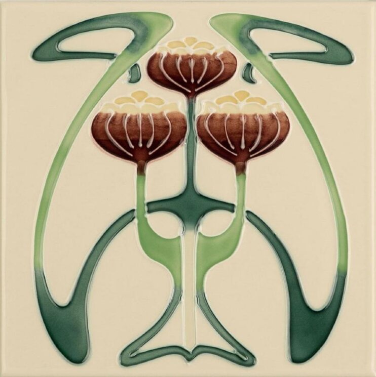 Декор Belle Epoque 15.2x15.2 Artworks Colonial White Original Style з колекції Artworks Colonial White Original Style