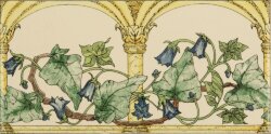 Бордюр Arch And Ivy Blue 7.6x15.2 Artworks Colonial White Original Style
