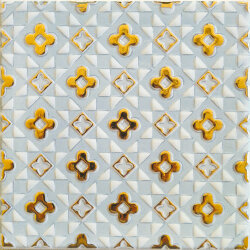 Декор (15x15) OATLBD DECORO GOLD D LIGHT BLUE - Atelier Gold