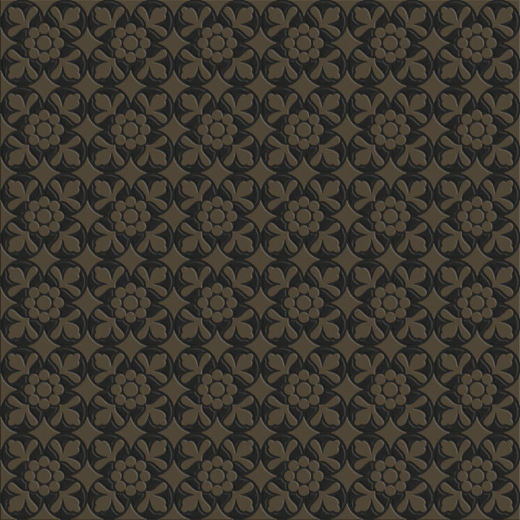 Плитка (60x60) 7VFSNFL Fleur Saible-Noir - Deco Dantan з колекції Deco Dantan Tagina