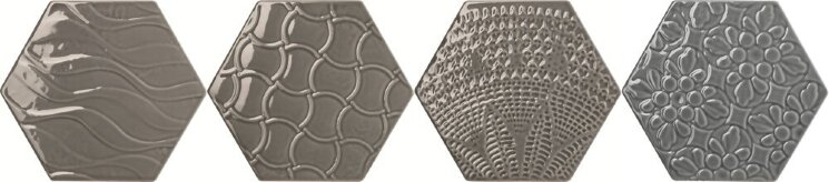 Плитка (15x17.1) EXAREL.GRL DECORO RELIEF GRIGIO - Exabright з колекції Exabright Tonalite