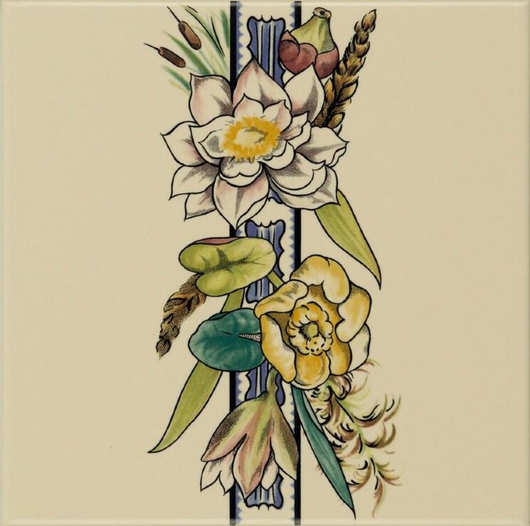 Декор Birds And Butterfly Border Tile 15.2x15.2 Artworks Colonial White Original Style з колекції Artworks Colonial White Original Style Декор Birds And Butterfly Border Tile 15.2x15.2 Artworks Colonial White Original Style з колекції Artworks Colonial White Original Style