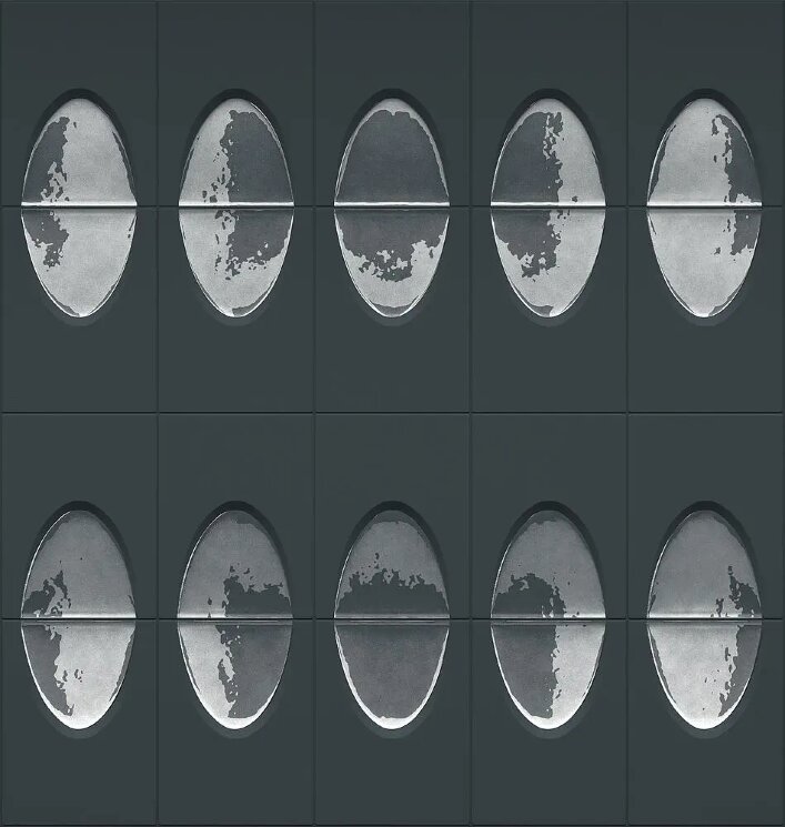 Плитка 14x18.5 SAEQHO06MIX Hoof Sculpt Blue Jacket Sartoria Equus з колекції Equus Sartoria