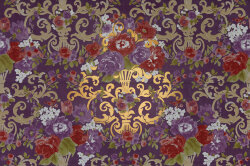 Декор (65x97.7) PR DO VI FIORI Fioritura Oro Su Viola - Primavera Romana