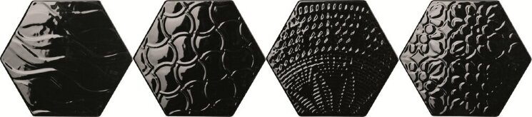 Плитка (15x17.1) EXAREL.NEL DECORO RELIEF NERO - Exabright з колекції Exabright Tonalite