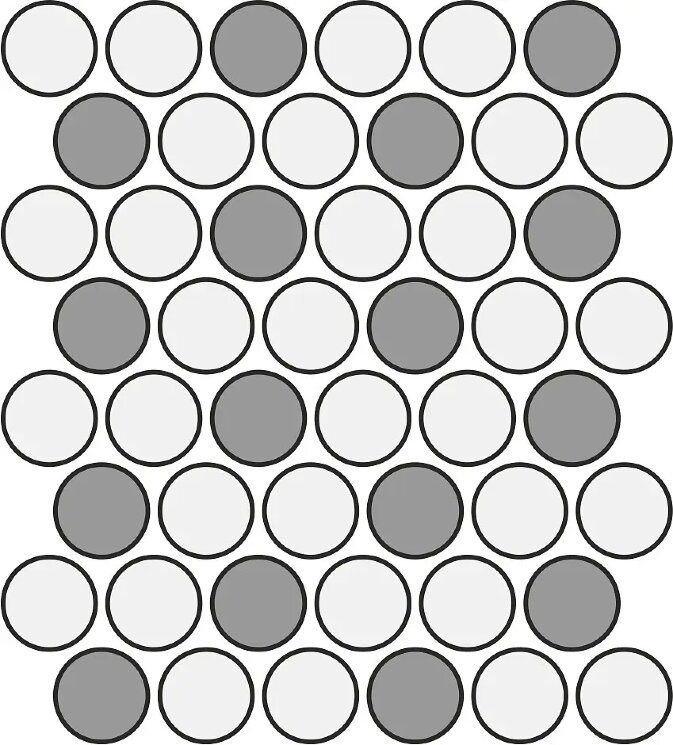Мозаїка 34x38 XXS Cerchio TWO COLOURS Etruria XXS з колекції XXS Etruria