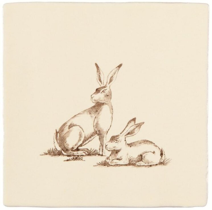 Декор Warren Of Hares Sepia On Palomino 13x13 Residence Winchester з колекції Residence Winchester Декор Warren Of Hares Sepia On Palomino 13x13 Residence Winchester з колекції Residence Winchester