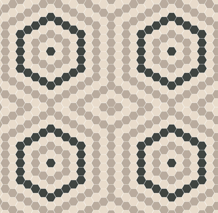 Мозаїка 33,2x33,2 Radial Hx Matt-Geometric з колекції Geometric Hisbalit