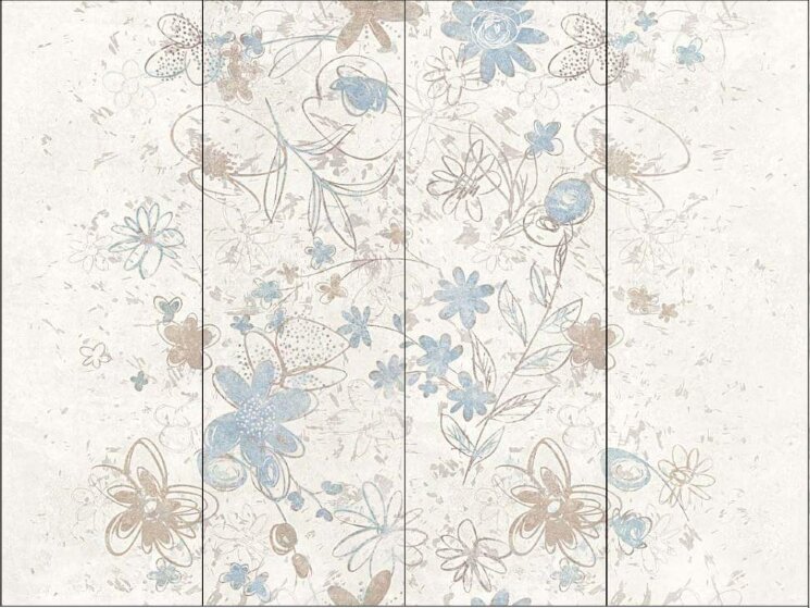 Панно Sketch A Sx A B B Dx 100x300 Wanderwall Kerlite з колекції Wanderwall Kerlite