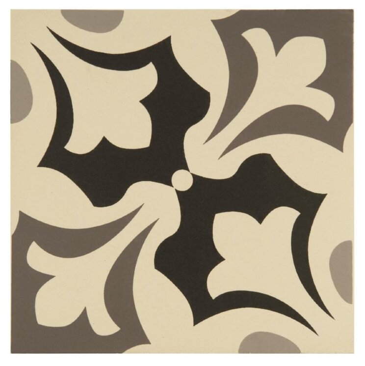 Декор Rococo Light Grey Dark Grey And Black On White 15.1x15.1 Odyssey Original Style з колекції Odyssey Original Style Декор Rococo Light Grey Dark Grey And Black On White 15.1x15.1 Odyssey Original Style з колекції Odyssey Original Style