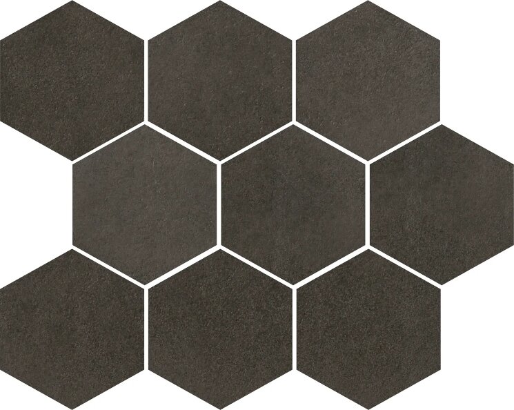 Мозаїка 29.2x35.5 Piemonte Graphite Hexagono Cristacer Piemonte з колекції Piemonte Cristacer