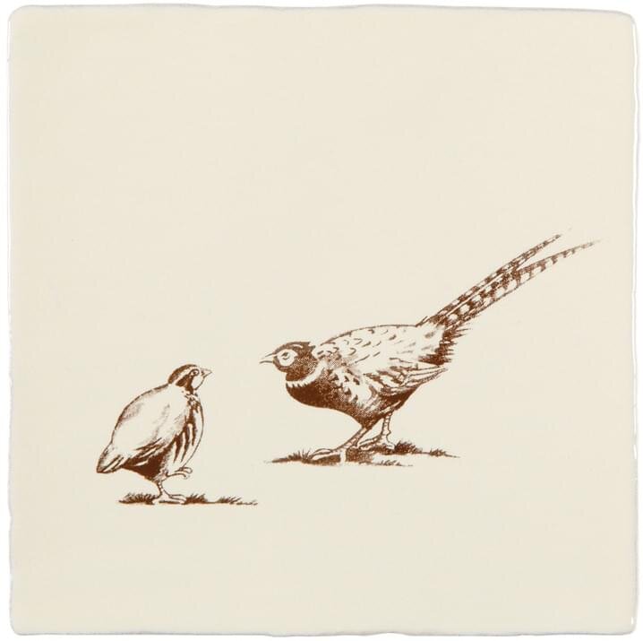 Декор Brace Of Pheasant Sepia On Palomino 13x13 Residence Winchester з колекції Residence Winchester