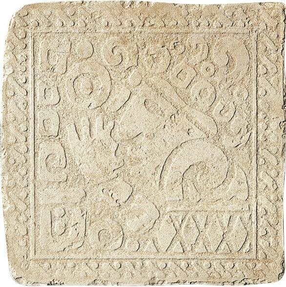 Декор Inserto Yucatan A Avorio 32.7x32.7 Maya Azteca Settecento з колекції Maya Azteca Settecento