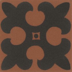 Вставка Gordon Black On Red 5.3x5.3 Victorian Floor Tiles Original Style