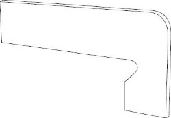 Спецелемент Zan. Cherry Derecha 39.5x17.5 Metalica Exagres