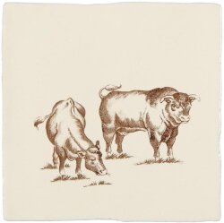 Декор Drove Of Cattle Sepia On Palomino 13x13 Residence Winchester