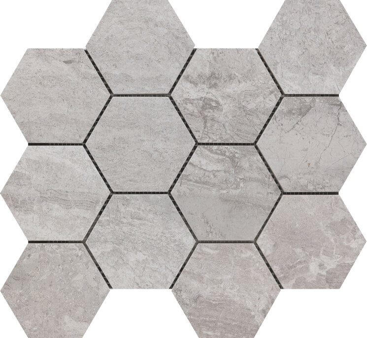 Мозаїка 30x34 3034 Grigio Esagono - Monviso - PF00015517 з колекції Monviso Sintesi