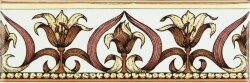 Бордюр Art Nouveau Lilypink 5x15.2 Artworks Brilliant White Original Style