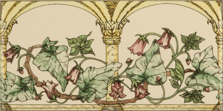 Бордюр Arch And Ivy Pink 7.6x15.2 Artworks Colonial White Original Style з колекції Artworks Colonial White Original Style Бордюр Arch And Ivy Pink 7.6x15.2 Artworks Colonial White Original Style з колекції Artworks Colonial White Original Style
