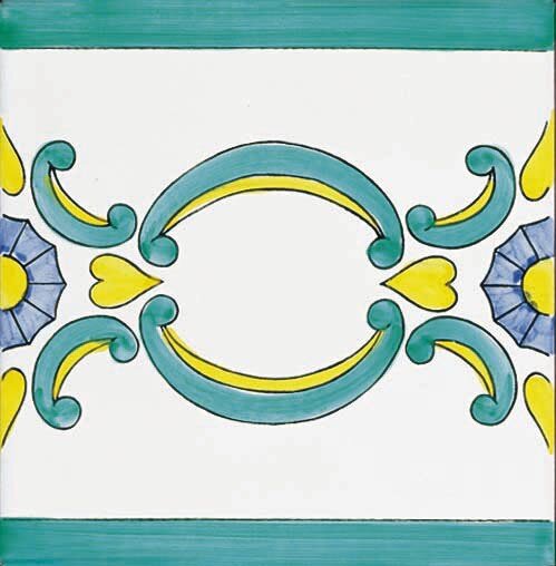 Декор (10x10) Verona Verde Nilo10 IFestoni - Ceramica Artistica Vietrese з колекції Ceramica Artistica Vietrese Giovanni De Maio