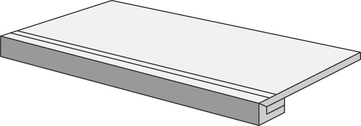 Сходинка 60x120 Powder Gradone Straight Plumb-Powder з колекції Powder Argenta