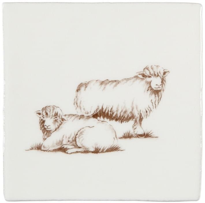 Декор Flock Of Sheep Sepia On Papyrus 13x13 Residence Winchester з колекції Residence Winchester