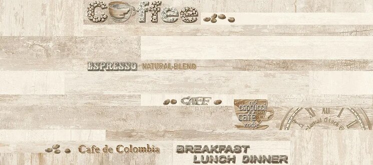 Декор 20x45 SHADEBE Shabby decoro Beige Ceramica Euro Shabby з колекції Shabby Ceramica Euro