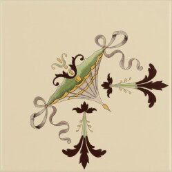 Декор Cameo Carousel Corner Tile 15.2x15.2 Artworks Colonial White Original Style