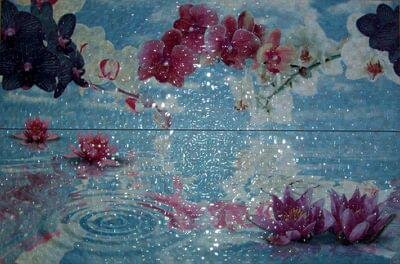 Панно Orquidea Mosaic Blanco Pano 40x60 Mosaic Emigres з колекції Mosaic Emigres