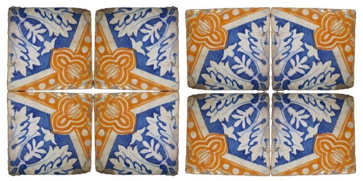 Декор (15x15) Piastrelle Maioliche Repro 041/B - Maioliche Repro з колекції Maioliche Repro Scianna