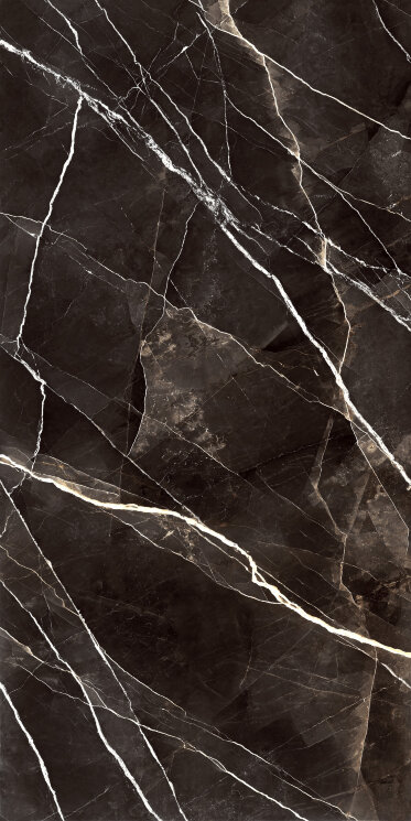 160x320 Grande marble look calacatta black satin rt stuoiato METW з колекції Grande Marble Look Marazzi